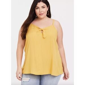 Torrid Sophie Textured Woven Bow Front Swing Cami Tank Top Size 2X Casual Summer